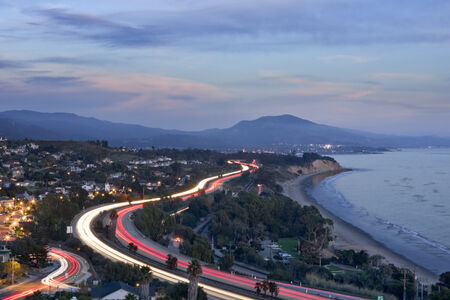 arial view of santa barbara coastline