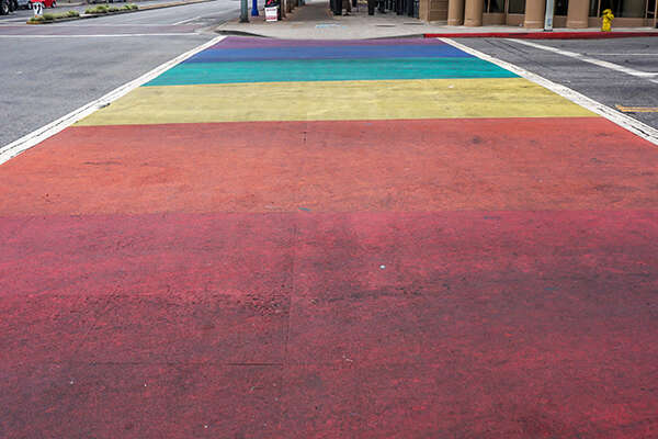 rainbow crosswalk west L A
